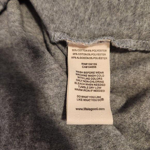 Life Is Good Long Sleeve T-Shirt "GR8FUL" Grateful Gray Heavyweight Mens XL - Picture 10 of 11